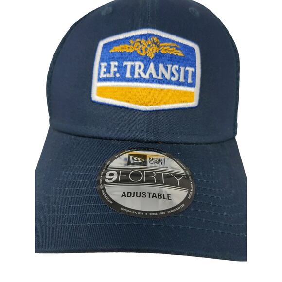 New Era 9Forty Snapback Mesh Back Hat OSFM Adjustable E.F. Transit Blue - Picture 1 of 12